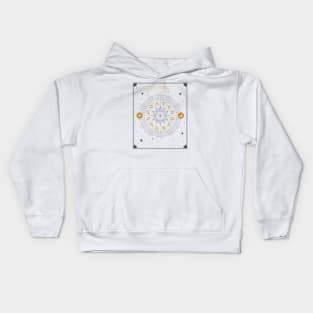 Signs of the Zodiac Wheel | Astrology Zodiac Sign Design Kids Hoodie